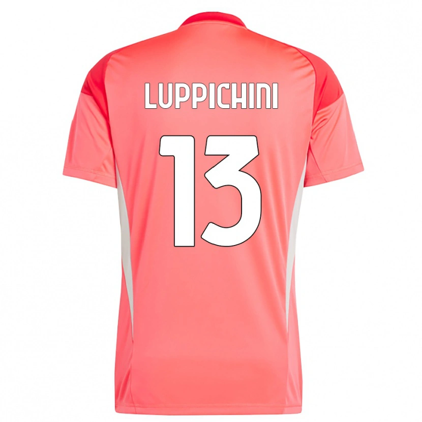 Danxen Mulher Matteo Luppichini #13 Branco Vermelho Camisola Guarda-Redes 2025/26 Camisa Brasil