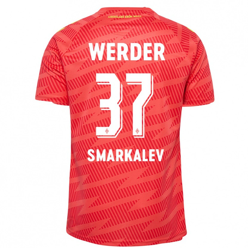 Danxen Mulher Stefan Smarkalev #37 Amarelo Vermelho Camisola Guarda-Redes 2025/26 Camisa Brasil