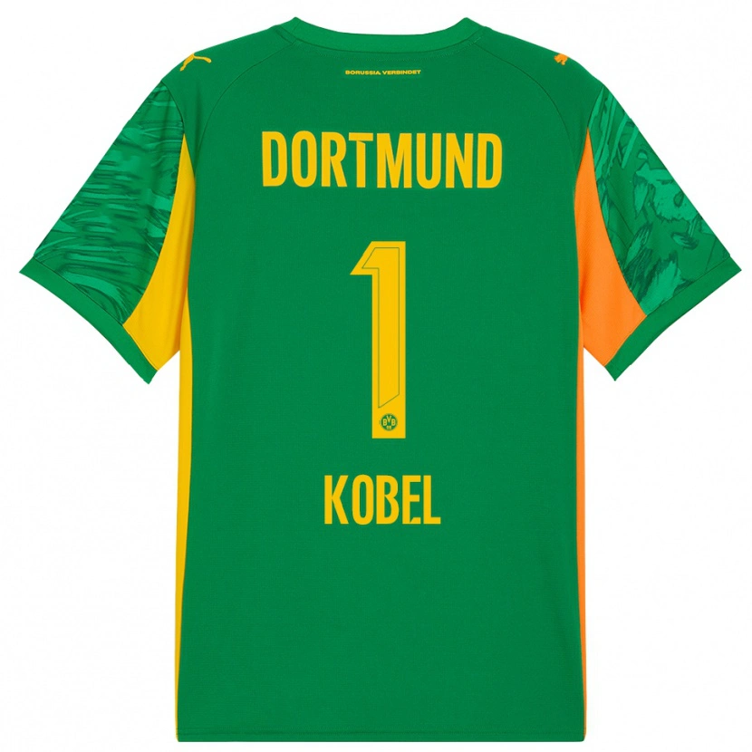 Danxen Mulher Gregor Kobel #1 Verde Laranja Camisola Guarda-Redes 2025/26 Camisa Brasil