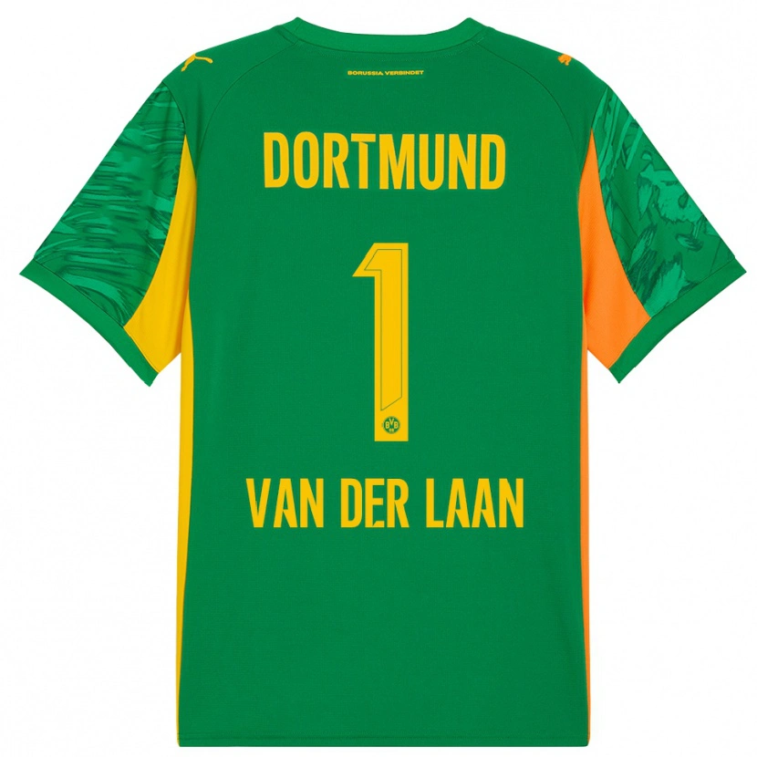 Danxen Mulher Laura Van Der Laan #1 Verde Laranja Camisola Guarda-Redes 2025/26 Camisa Brasil