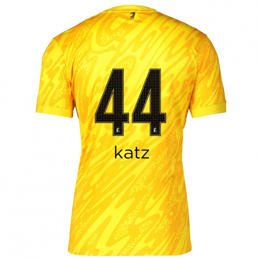 Danxen Mulher Kilian Katz #44 Preto Amarelo Camisola Guarda-Redes 2025/26 Camisa Brasil