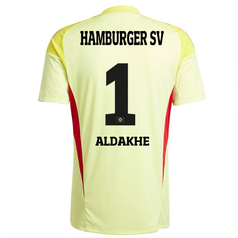 Danxen Mulher Ather Aldakhe #1 Vermelho Amarelo Preto Camisola Guarda-Redes 2025/26 Camisa Brasil