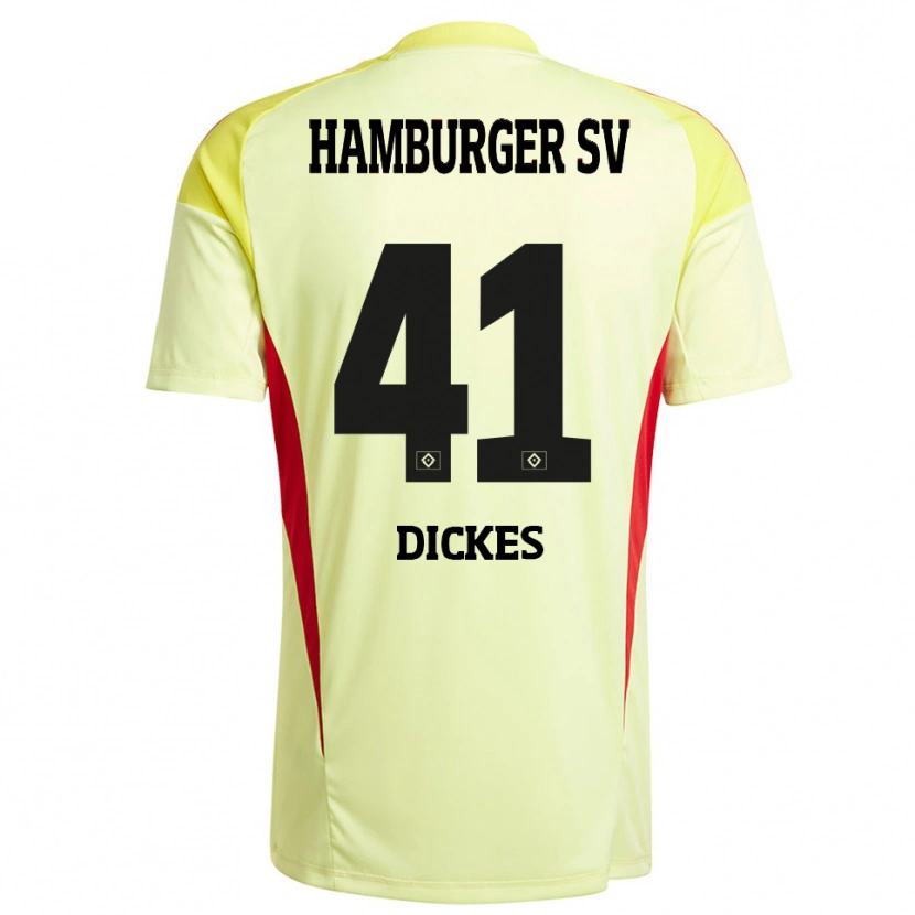 Danxen Mulher Fernando Dickes #41 Vermelho Amarelo Preto Camisola Guarda-Redes 2025/26 Camisa Brasil