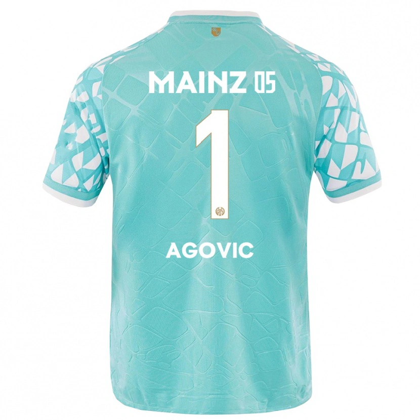 Danxen Mulher Daris Agovic #1 Branco Turquesa Camisola Guarda-Redes 2025/26 Camisa Brasil