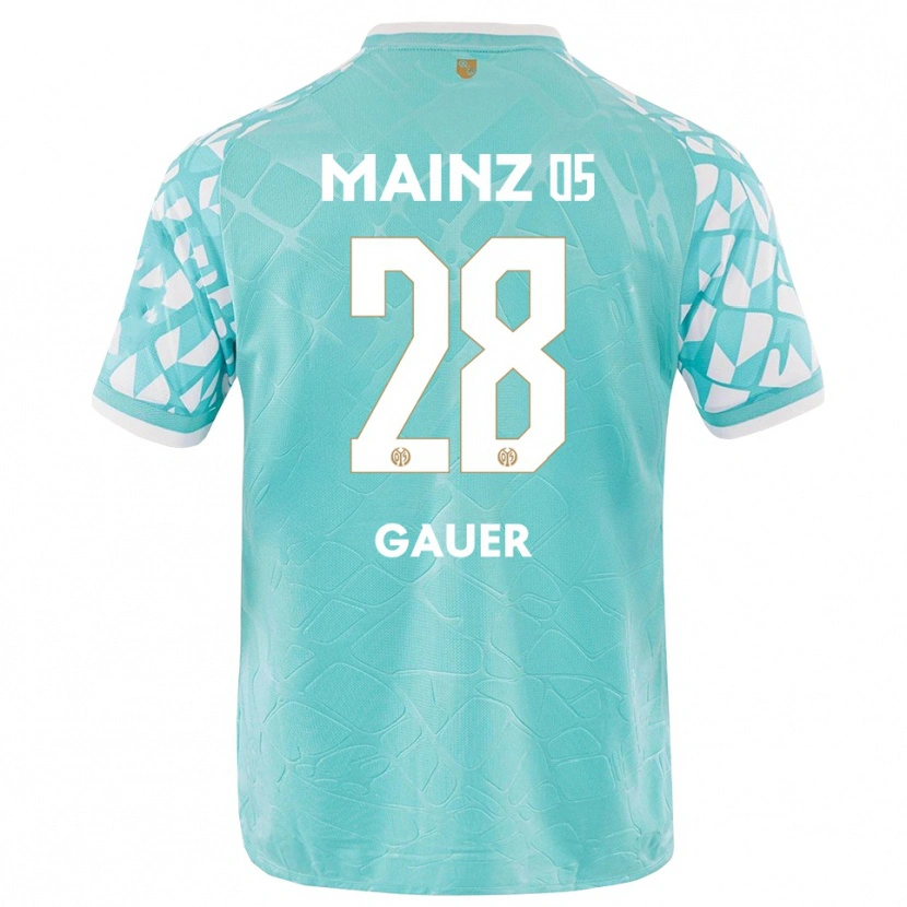 Danxen Mulher Luke Gauer #28 Branco Turquesa Camisola Guarda-Redes 2025/26 Camisa Brasil