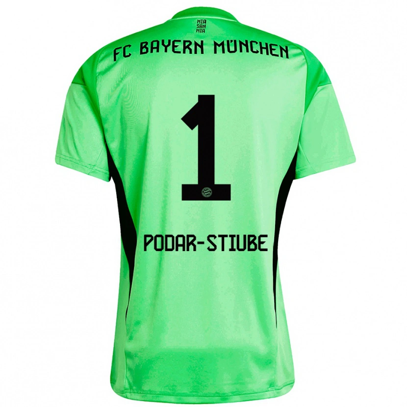 Danxen Mulher David Podar-Stiube #1 Verde Amarelo Primavera Médio Camisola Guarda-Redes 2025/26 Camisa Brasil