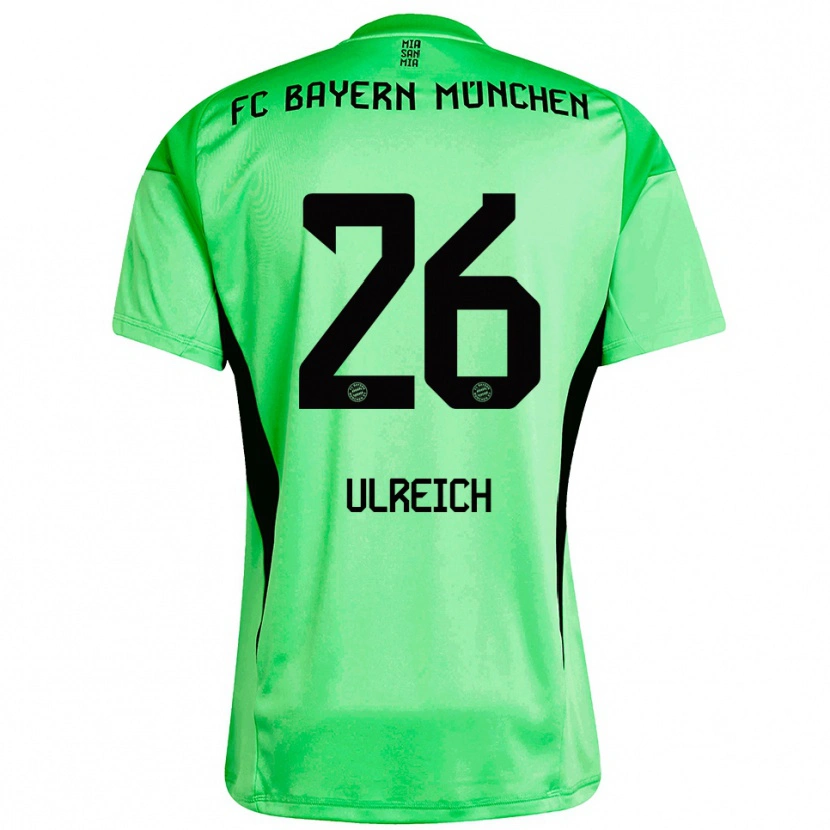 Danxen Mulher Sven Ulreich #26 Verde Amarelo Primavera Médio Camisola Guarda-Redes 2025/26 Camisa Brasil
