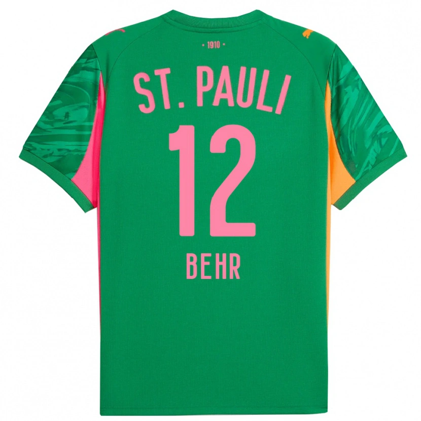 Danxen Mulher Juri Behr #12 Rosa Laranja Verde Camisola Guarda-Redes 2025/26 Camisa Brasil