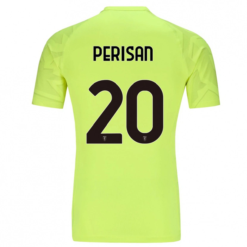 Danxen Mulher Samuele Perisan #20 Verde Fluorescente Camisola Guarda-Redes 2025/26 Camisa Brasil