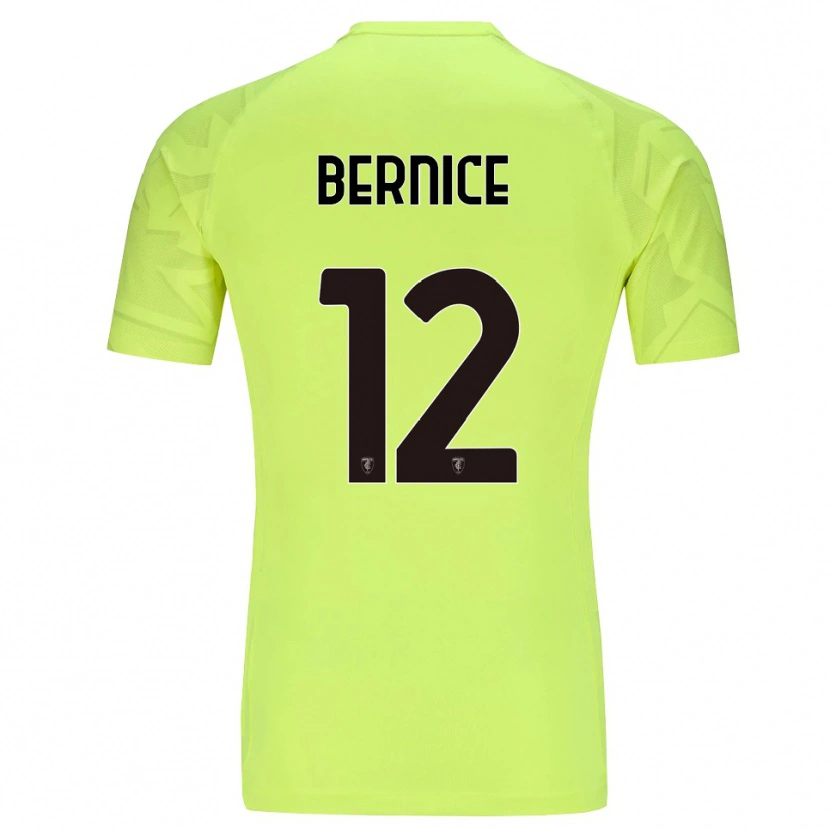 Danxen Mulher Matteo Bernice #12 Verde Fluorescente Camisola Guarda-Redes 2025/26 Camisa Brasil