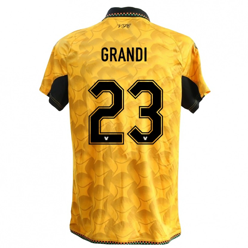 Danxen Mulher Matteo Grandi #23 Amarelo Preto Camisola Guarda-Redes 2025/26 Camisa Brasil