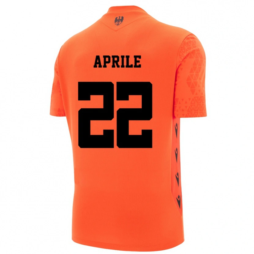 Danxen Mulher Roberta Aprile #22 Laranja Escuro Preto Camisola Guarda-Redes 2025/26 Camisa Brasil