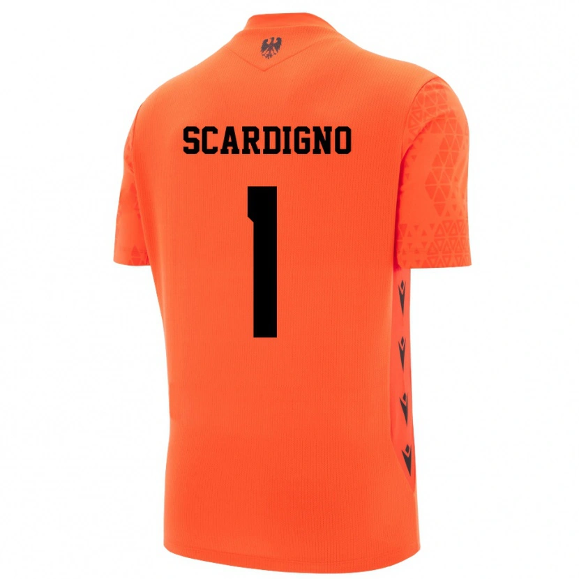 Danxen Mulher Nicholas Scardigno #1 Laranja Escuro Preto Camisola Guarda-Redes 2025/26 Camisa Brasil