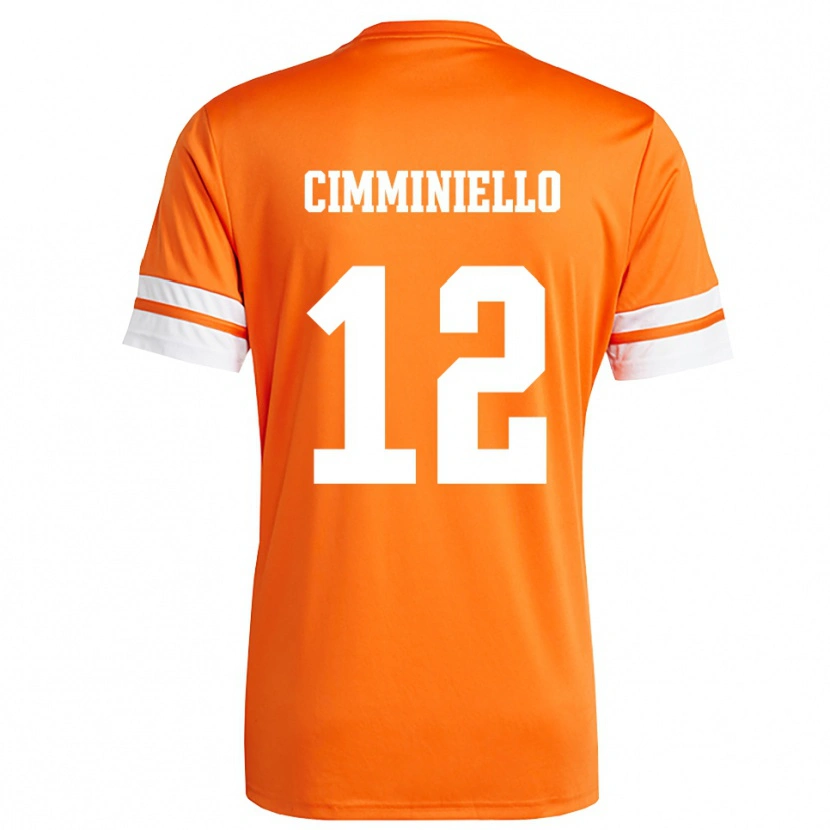 Danxen Mulher Leon Cimminiello #12 Laranja Branco Camisola Guarda-Redes 2025/26 Camisa Brasil