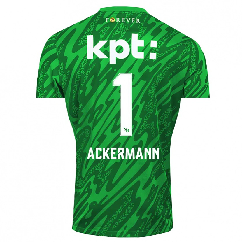 Danxen Mulher Jara Ackermann #1 Branco Verde Camisola Guarda-Redes 2025/26 Camisa Brasil