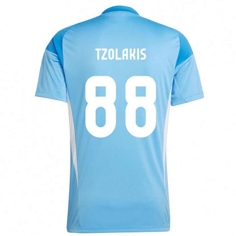 Danxen Mulher Konstantinos Tzolakis #88 Azul Céu Profundo Camisola Guarda-Redes 2025/26 Camisa Brasil
