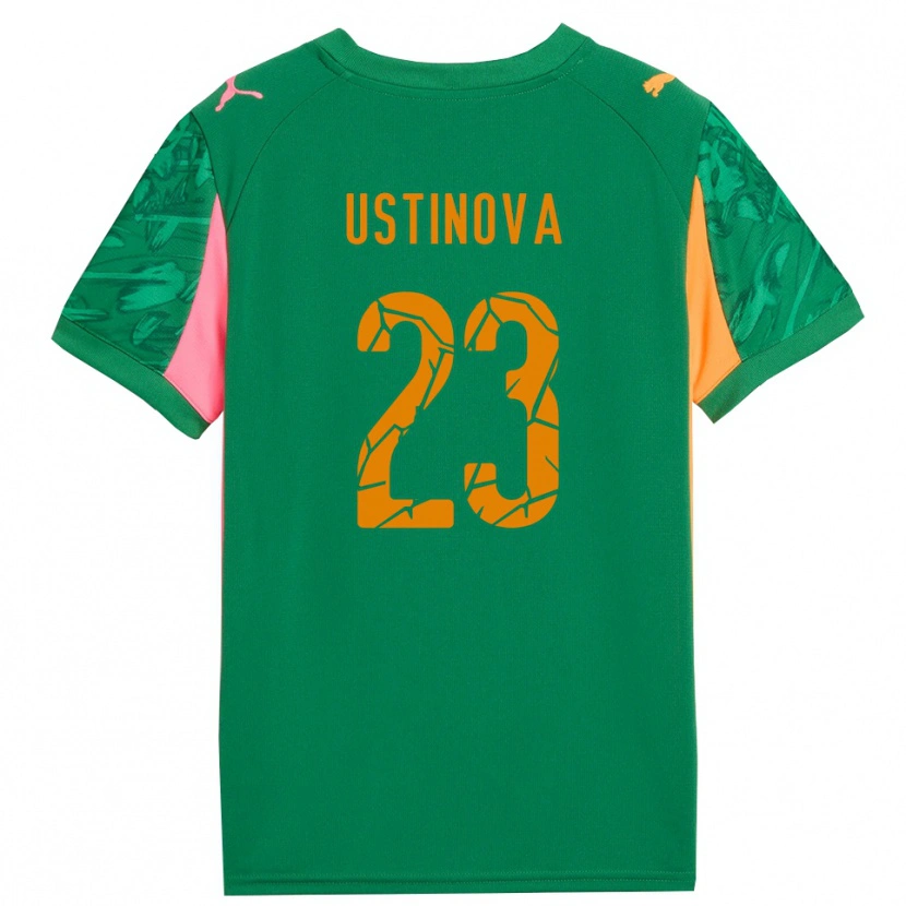 Danxen Mulher Liudmyla Ustinova #23 Rosa Laranja Verde Camisola Guarda-Redes 2025/26 Camisa Brasil