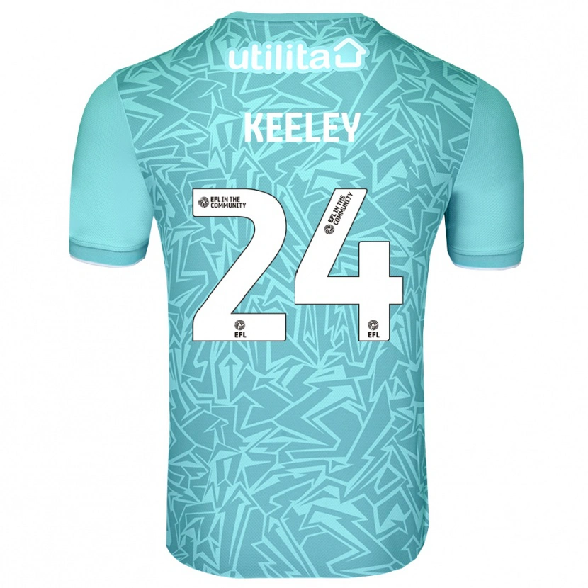 Danxen Mulher Josh Keeley #24 Azul Claro Camisola Guarda-Redes 2025/26 Camisa Brasil