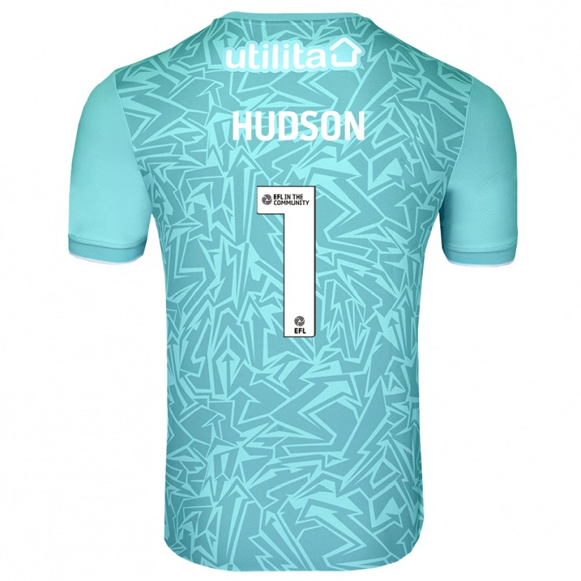 Danxen Mulher Sarah Hudson #1 Azul Claro Camisola Guarda-Redes 2025/26 Camisa Brasil