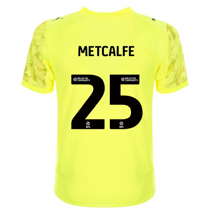 Danxen Mulher Max Metcalfe #25 Preto Amarelo Camisola Guarda-Redes 2025/26 Camisa Brasil