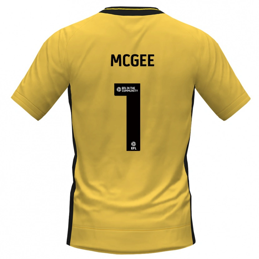 Danxen Mulher Luke McGee #1 Preto Amarelo Camisola Guarda-Redes 2025/26 Camisa Brasil