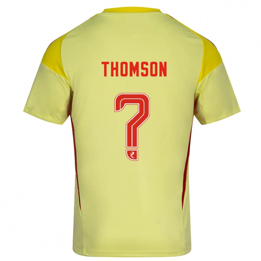 Danxen Mulher Ethan Thomson #0 Vermelho Amarelo Camisola Guarda-Redes 2025/26 Camisa Brasil