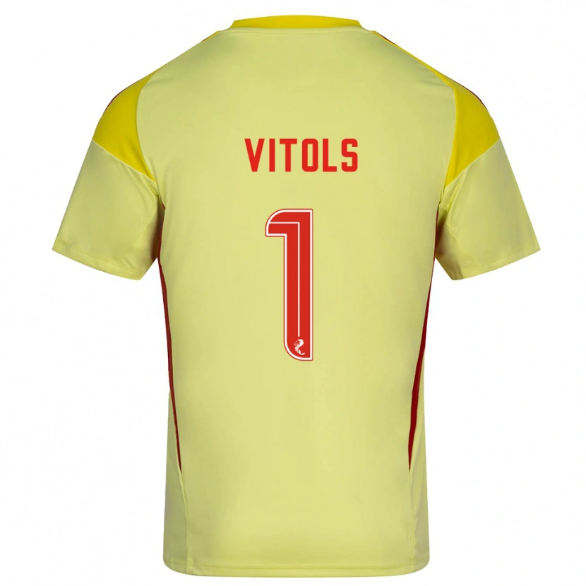 Danxen Mulher Rodrigo Vitols #1 Vermelho Amarelo Camisola Guarda-Redes 2025/26 Camisa Brasil