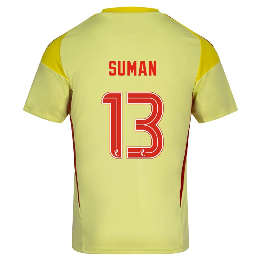 Danxen Mulher Nick Suman #13 Vermelho Amarelo Camisola Guarda-Redes 2025/26 Camisa Brasil