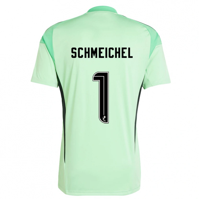 Danxen Mulher Kasper Schmeichel #1 Preto Verde Claro Camisola Guarda-Redes 2025/26 Camisa Brasil