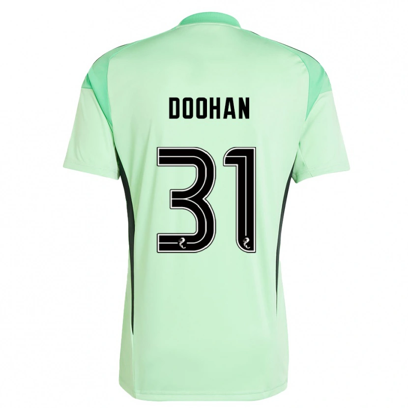Danxen Mulher Ross Doohan #31 Preto Verde Claro Camisola Guarda-Redes 2025/26 Camisa Brasil