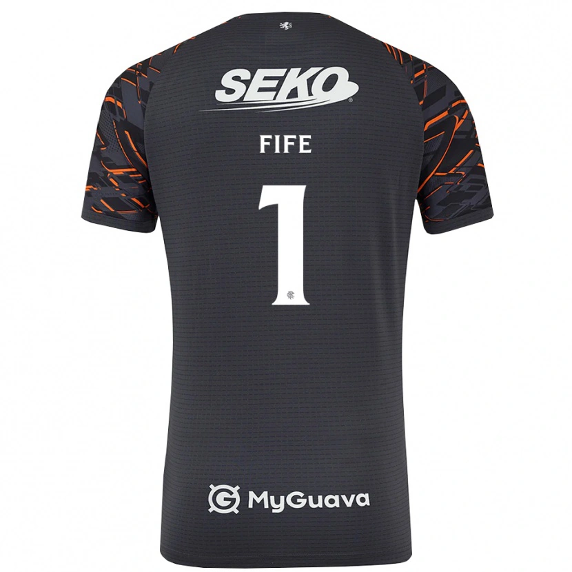 Danxen Mulher Jenna Fife #1 Cinza Escuro Camisola Guarda-Redes 2025/26 Camisa Brasil