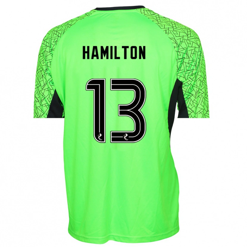 Danxen Mulher Jack Hamilton #13 Verde Preto Camisola Guarda-Redes 2025/26 Camisa Brasil