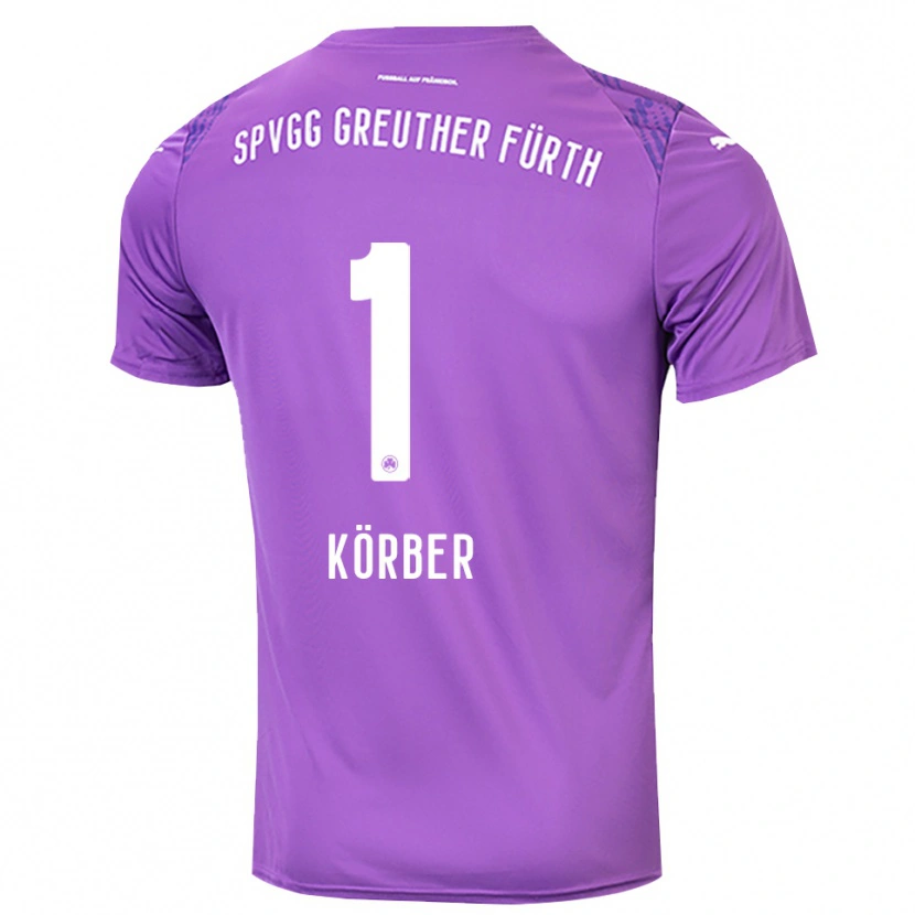 Danxen Mulher Nils Körber #1 Roxo Branco Camisola Guarda-Redes 2025/26 Camisa Brasil