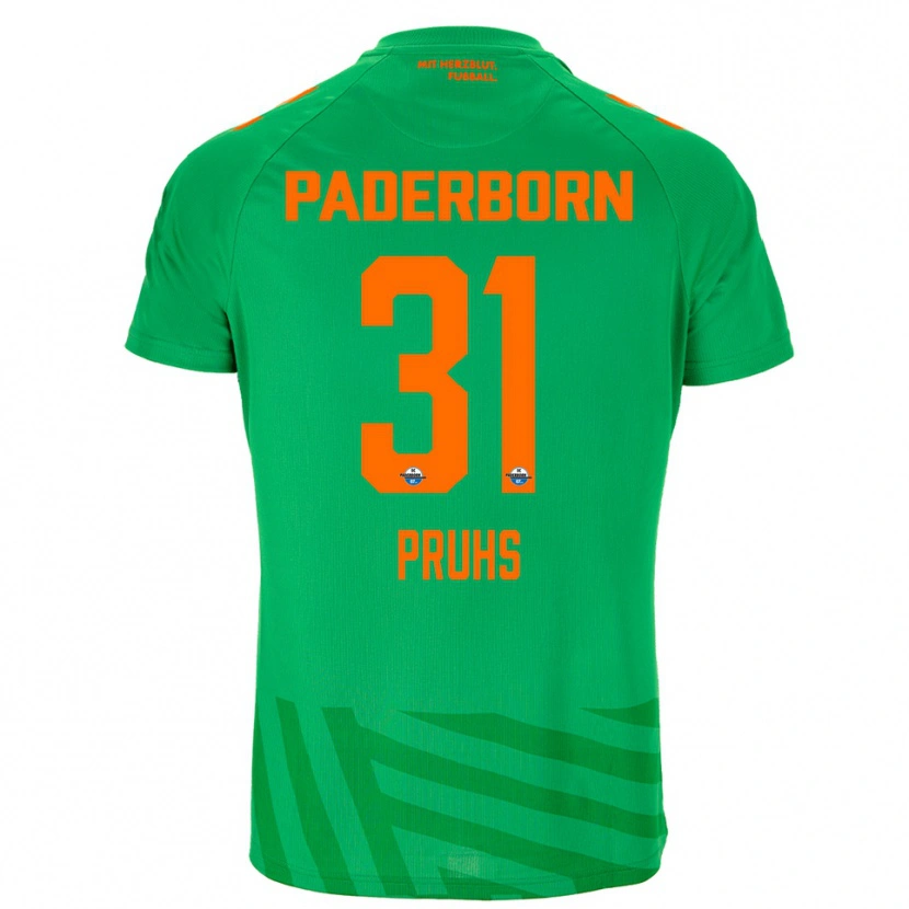 Danxen Mulher Florian Pruhs #31 Verde Laranja Camisola Guarda-Redes 2025/26 Camisa Brasil