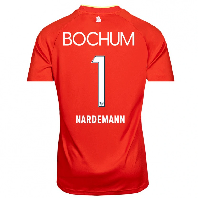 Danxen Mulher Kari Närdemann #1 Vermelho Branco Camisola Guarda-Redes 2025/26 Camisa Brasil