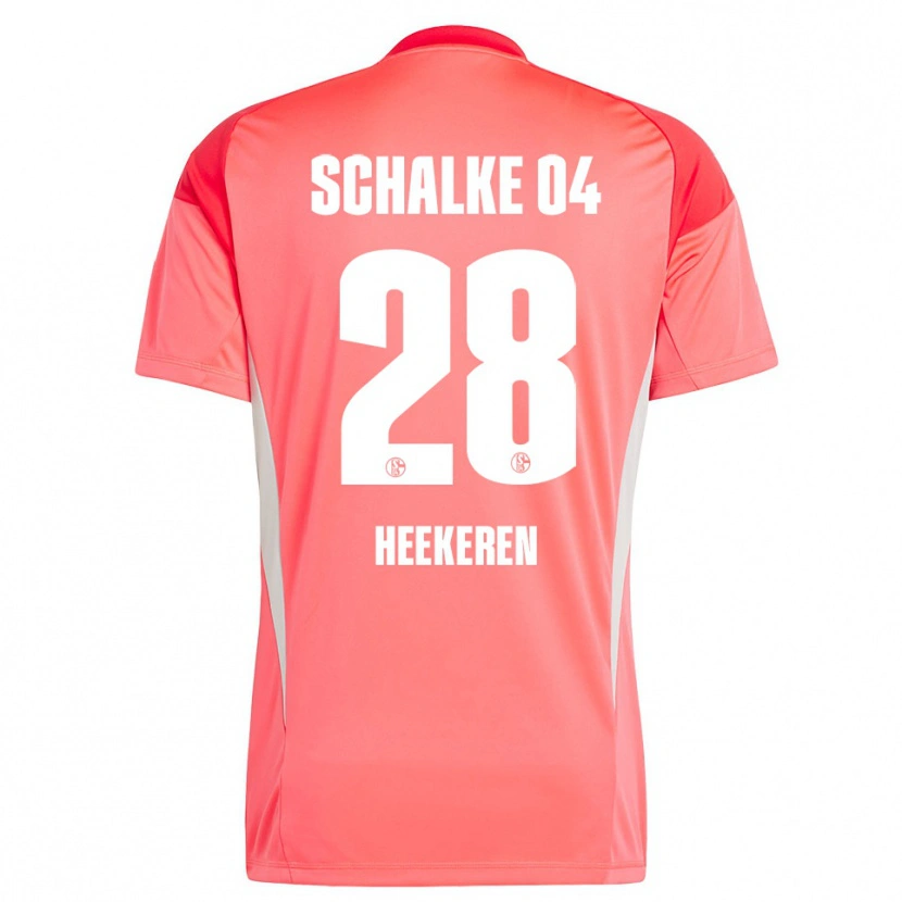 Danxen Mulher Justin Heekeren #28 Vermelho Coral Camisola Guarda-Redes 2025/26 Camisa Brasil