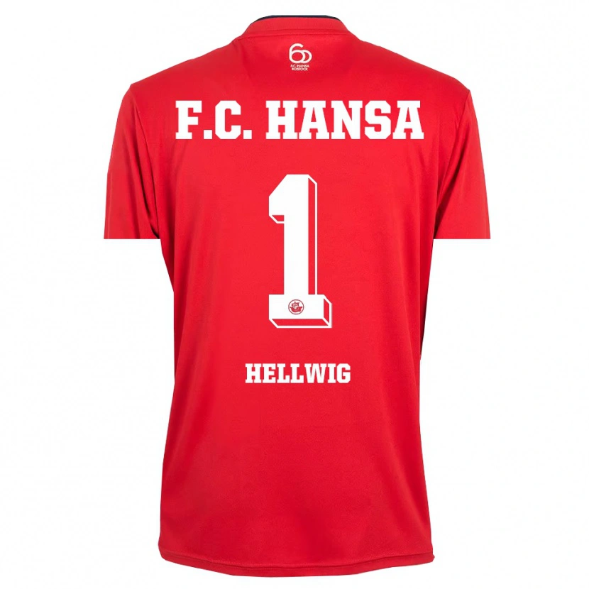 Danxen Mulher Merle Hellwig #1 Vermelho Branco Camisola Guarda-Redes 2025/26 Camisa Brasil