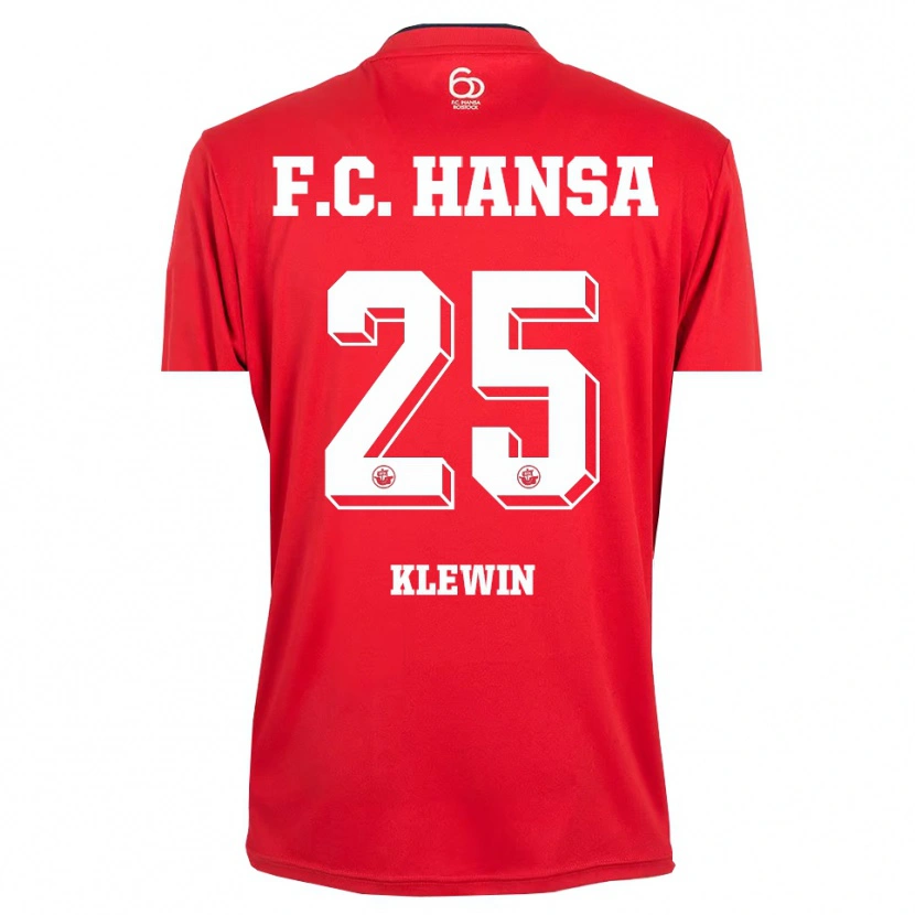 Danxen Mulher Philipp Klewin #25 Vermelho Branco Camisola Guarda-Redes 2025/26 Camisa Brasil