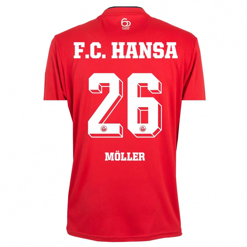 Danxen Mulher Andreas Möller #26 Vermelho Branco Camisola Guarda-Redes 2025/26 Camisa Brasil