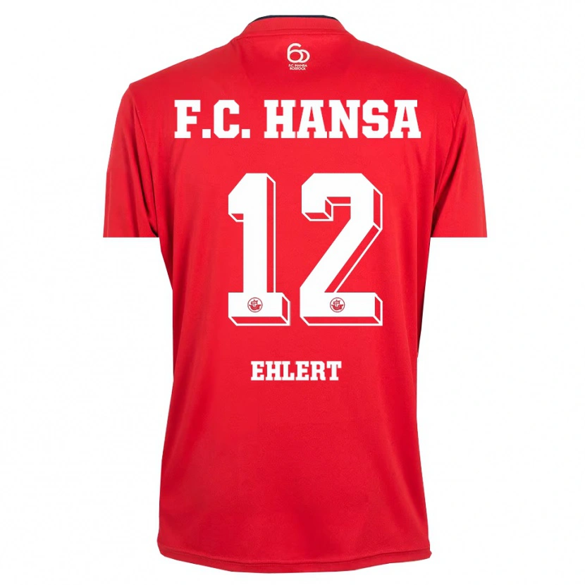 Danxen Mulher Jonas Ehlert #12 Vermelho Branco Camisola Guarda-Redes 2025/26 Camisa Brasil