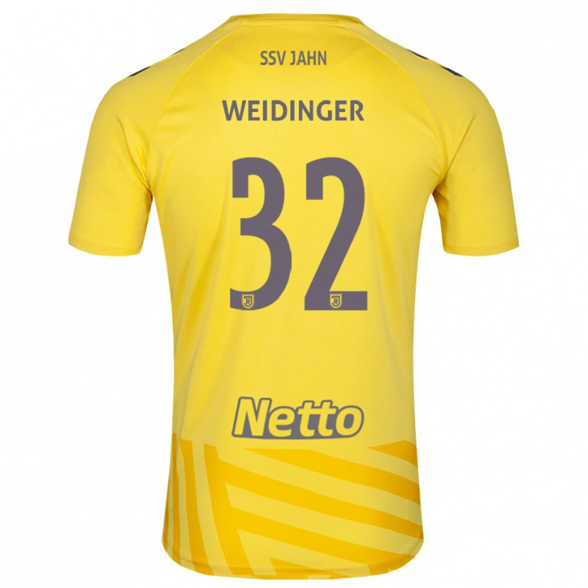 Danxen Mulher Alexander Weidinger #32 Amarelo Cinza Camisola Guarda-Redes 2025/26 Camisa Brasil