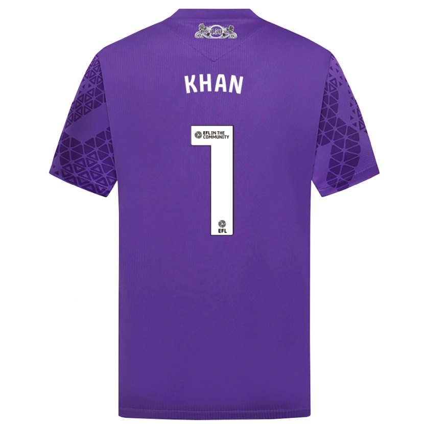 Danxen Mulher Adam Khan #1 Roxo Branco Camisola Guarda-Redes 2025/26 Camisa Brasil
