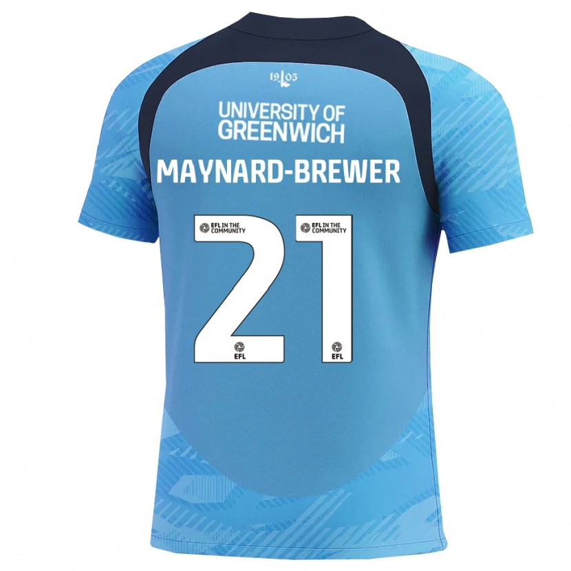 Danxen Mulher Ashley Maynard-Brewer #21 Azul Branco Camisola Guarda-Redes 2025/26 Camisa Brasil