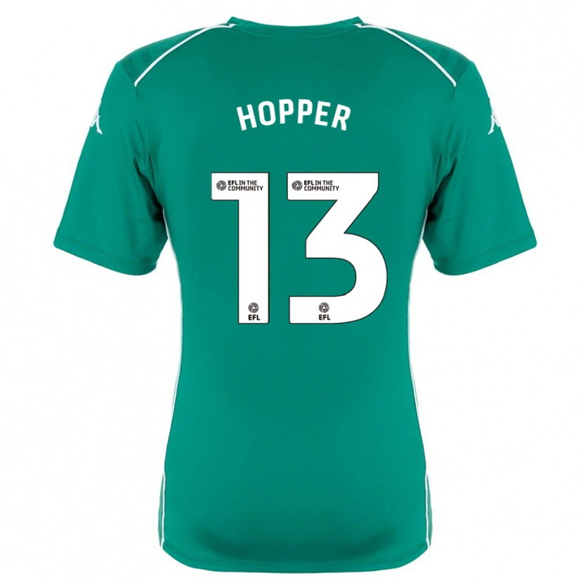 Danxen Mulher Jake Hopper #13 Verde Branco Camisola Guarda-Redes 2025/26 Camisa Brasil