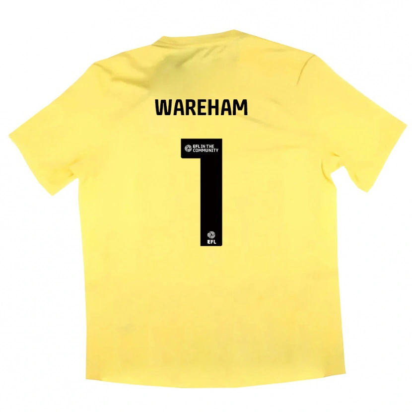 Danxen Mulher Laura Wareham #1 Amarelo Preto Camisola Guarda-Redes 2025/26 Camisa Brasil