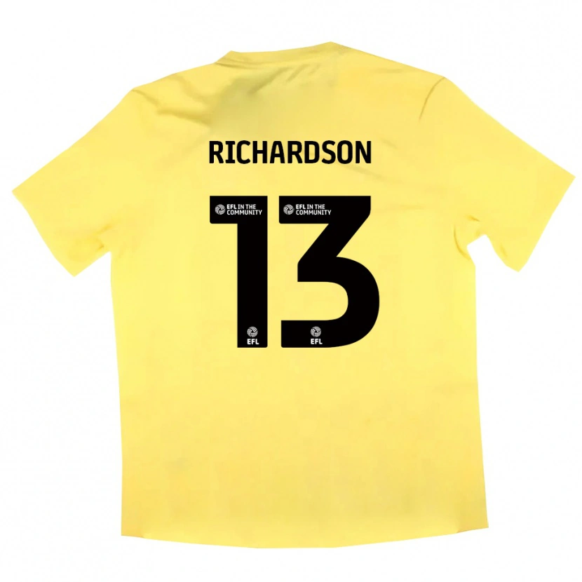 Danxen Mulher Joseph Richardson #13 Amarelo Preto Camisola Guarda-Redes 2025/26 Camisa Brasil