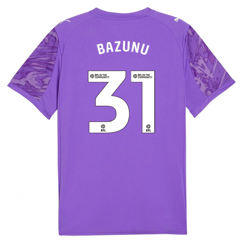 Danxen Mulher Gavin Bazunu #31 Roxo Branco Camisola Guarda-Redes 2025/26 Camisa Brasil