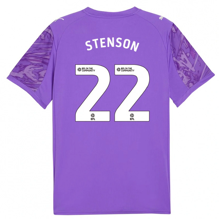 Danxen Mulher Fran Stenson #22 Roxo Branco Camisola Guarda-Redes 2025/26 Camisa Brasil