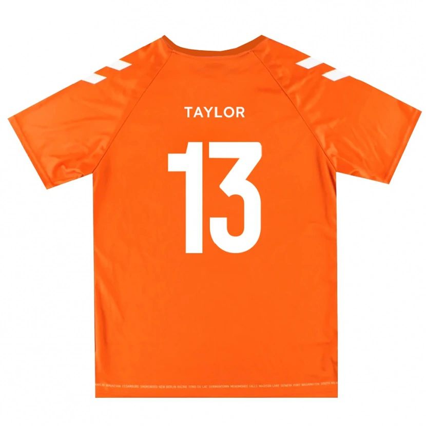 Danxen Mulher Sam Taylor #13 Branco Laranja Camisola Guarda-Redes 2025/26 Camisa Brasil