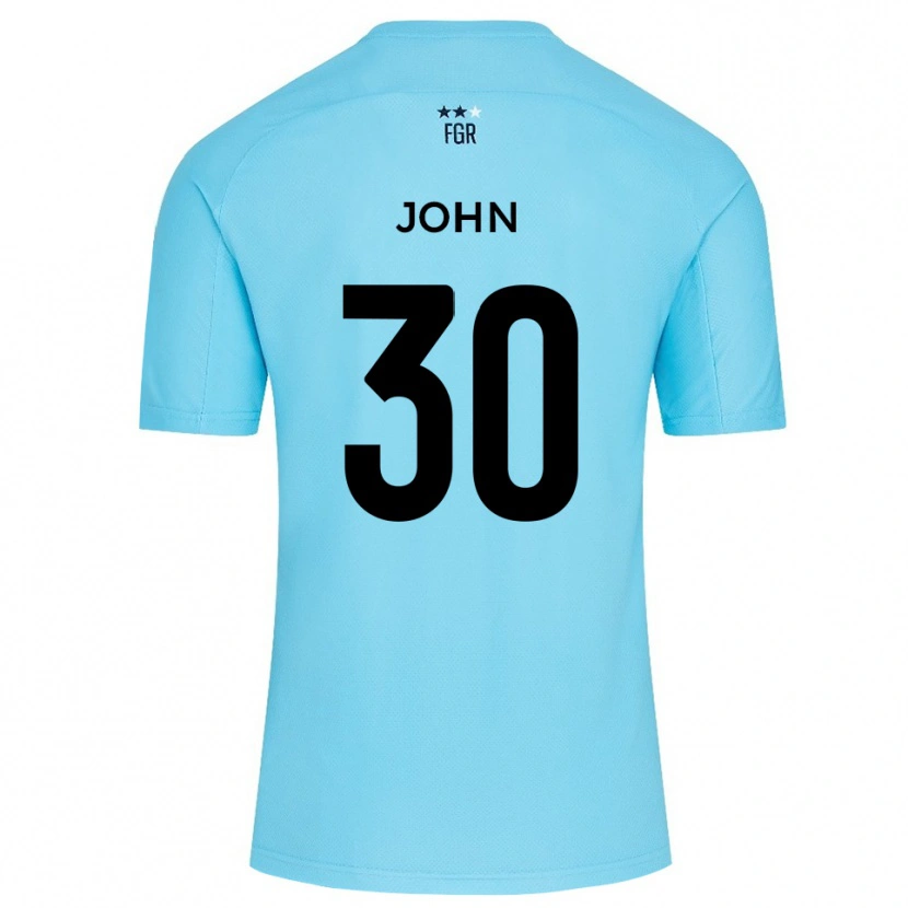 Danxen Mulher Dylan John #30 Branco Azul Céu Camisola Guarda-Redes 2025/26 Camisa Brasil
